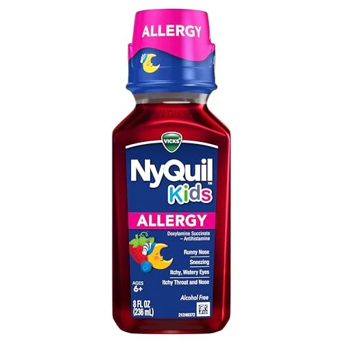 Vicks NyQuil Kids Allergy Liquid, Berry, 8 FL OZ - Image 11