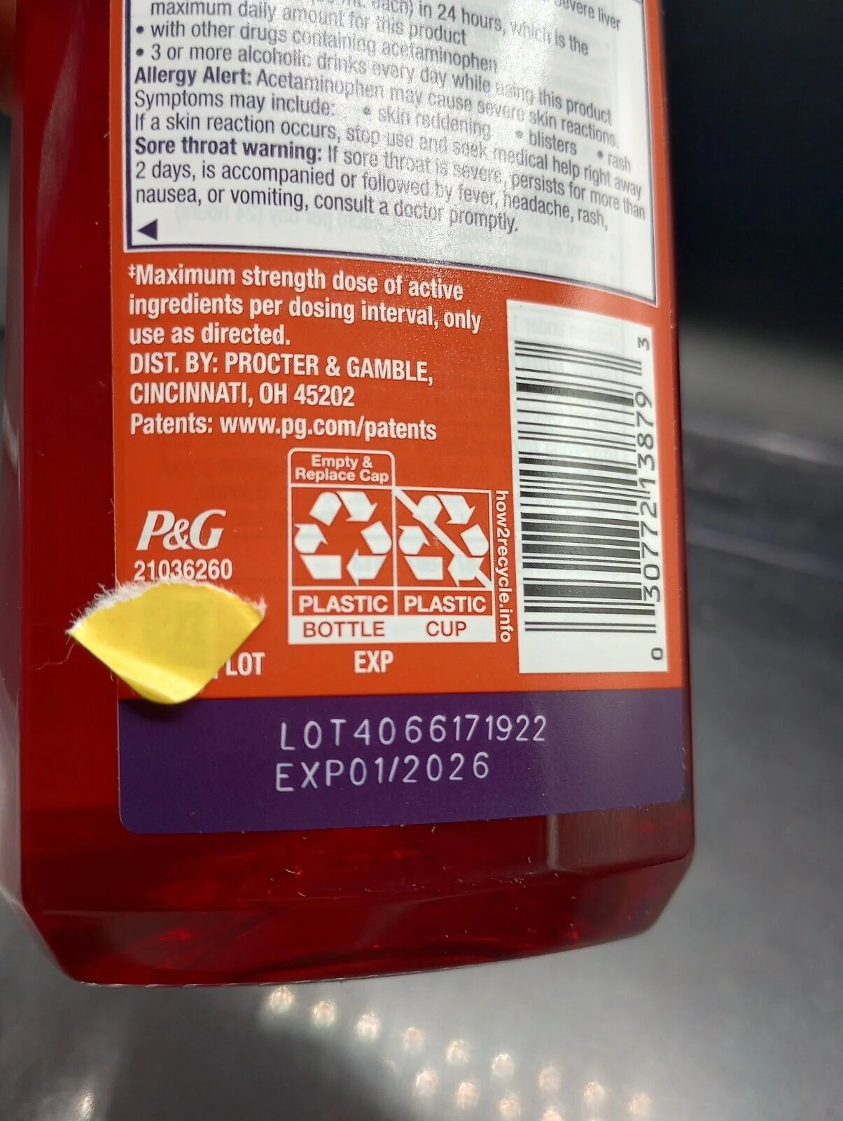 Vick's PainQuil Maximum Strength Pain Relieving Liquid, Black Cherry, 12 OZ - Image 3