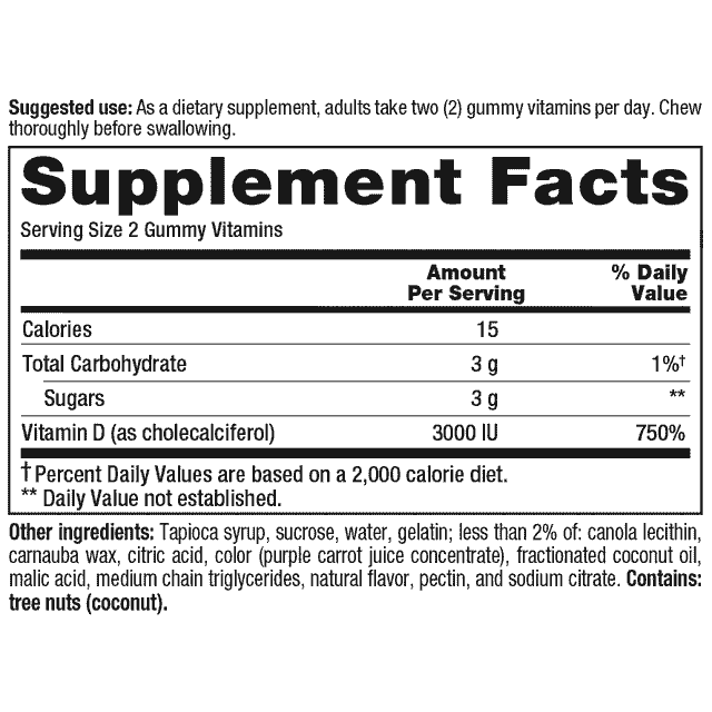 Vitafusion D3 Strawberry Gummies 210ct - Image 2