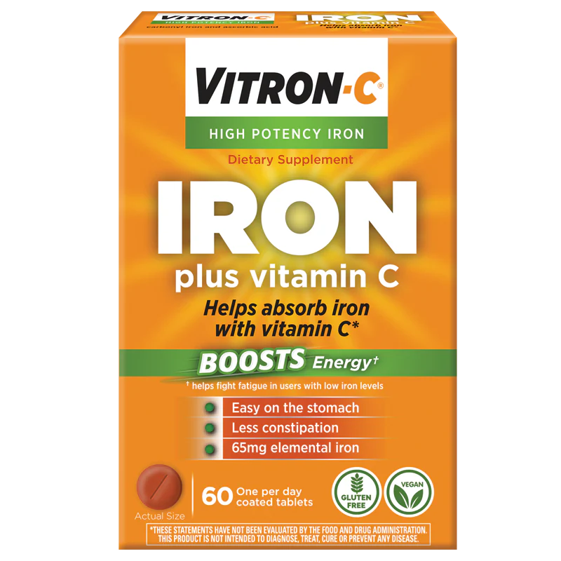 Vitron C High Potency Iron Vitamin C Tablets