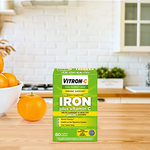 Vitron-C Iron Once Daily, High Potency Iron with Vitamin C, 60 Tablets - Image 7