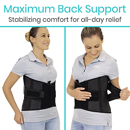 Vive Back Support Belt for Women & Men with Cross Strap Support - Image 2