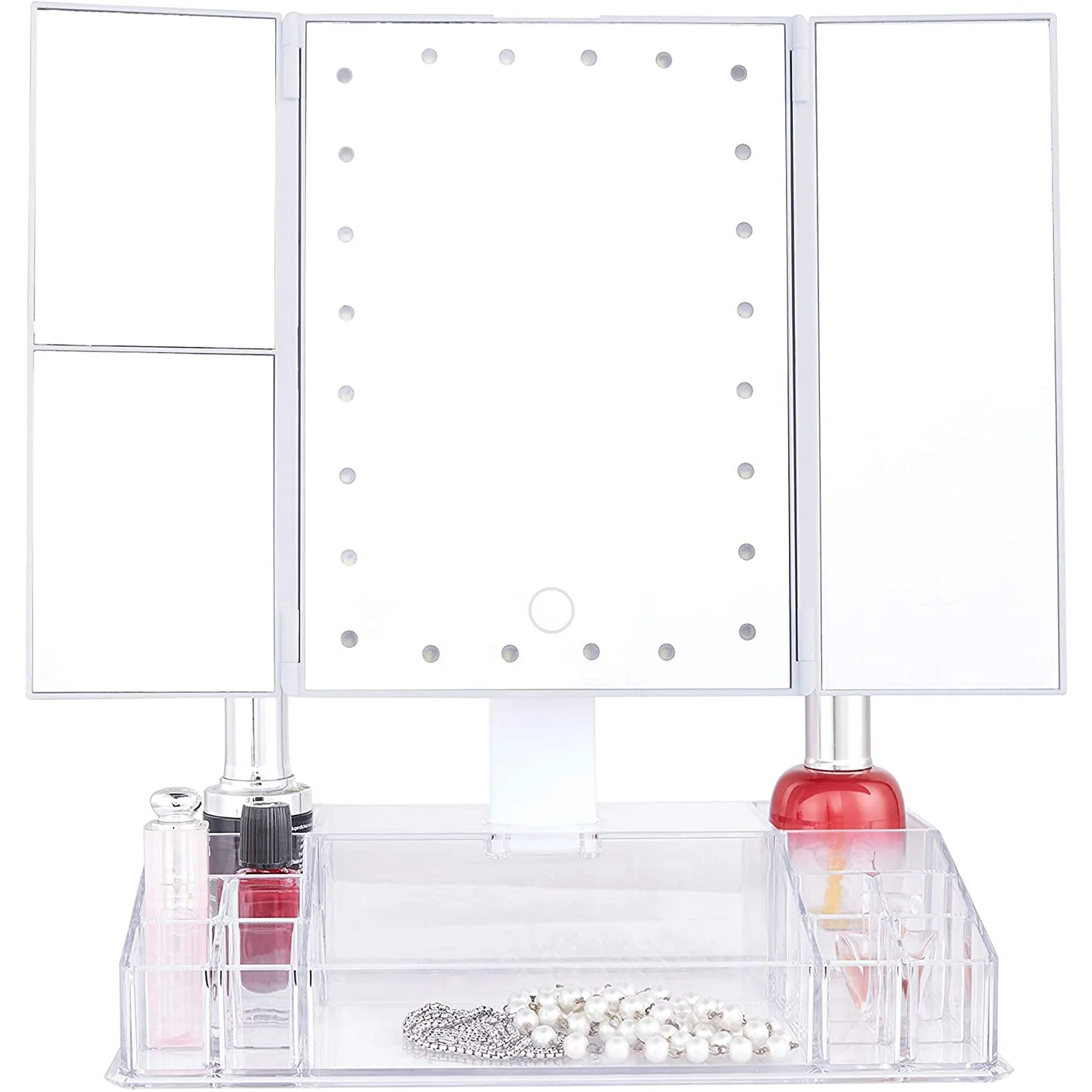 Vivitar Elle Premiere Trifold Makeup Mirror with LED Lights
