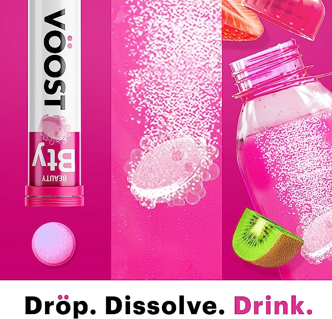 Voost Beauty Strawberry Kiwi Effervescent 20 Tablets - Image 2
