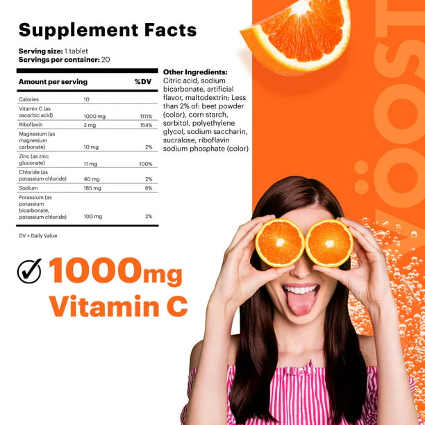 Voost Vitamin C Blood Orange Effervescent 20 Tablets - Image 3
