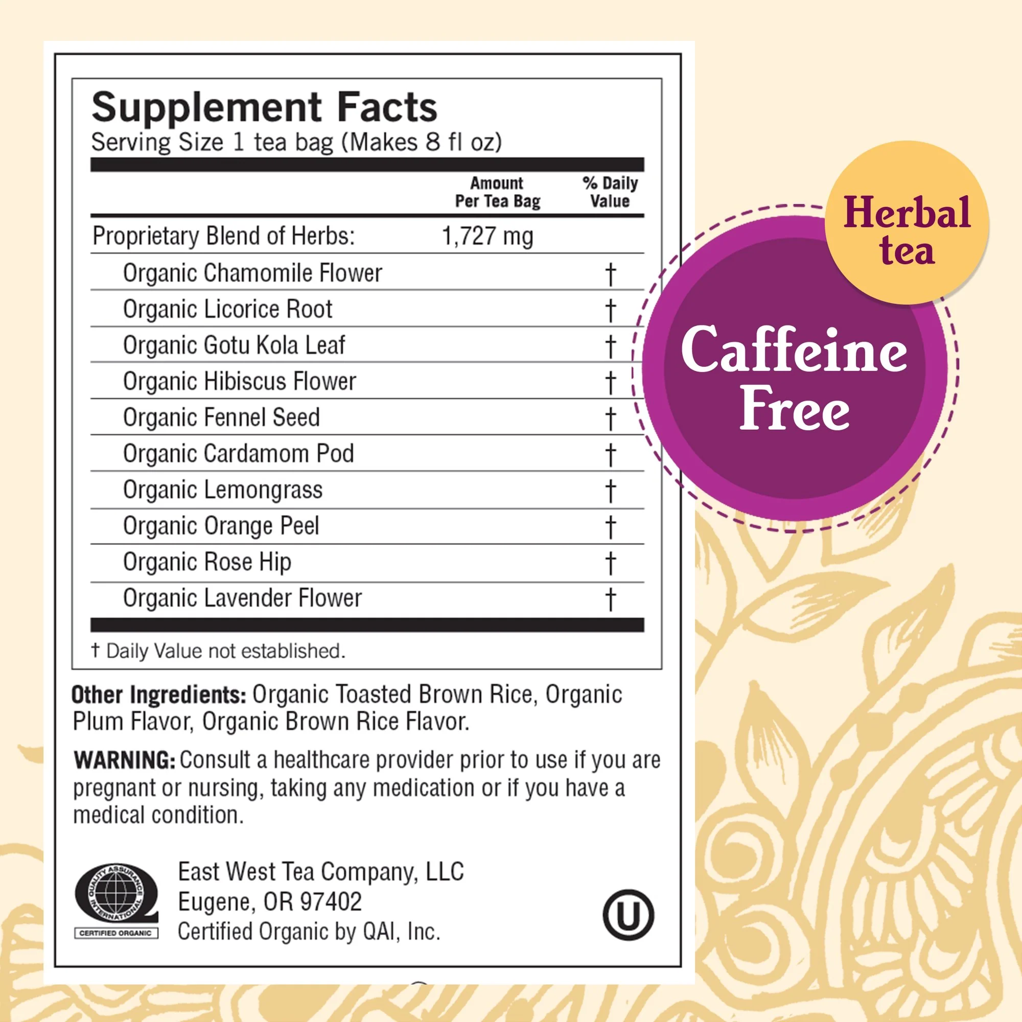 Yogi Tea Calming, Caffeine-Free Organic Herbal Tea, 16 Tea Bags, - Image 3