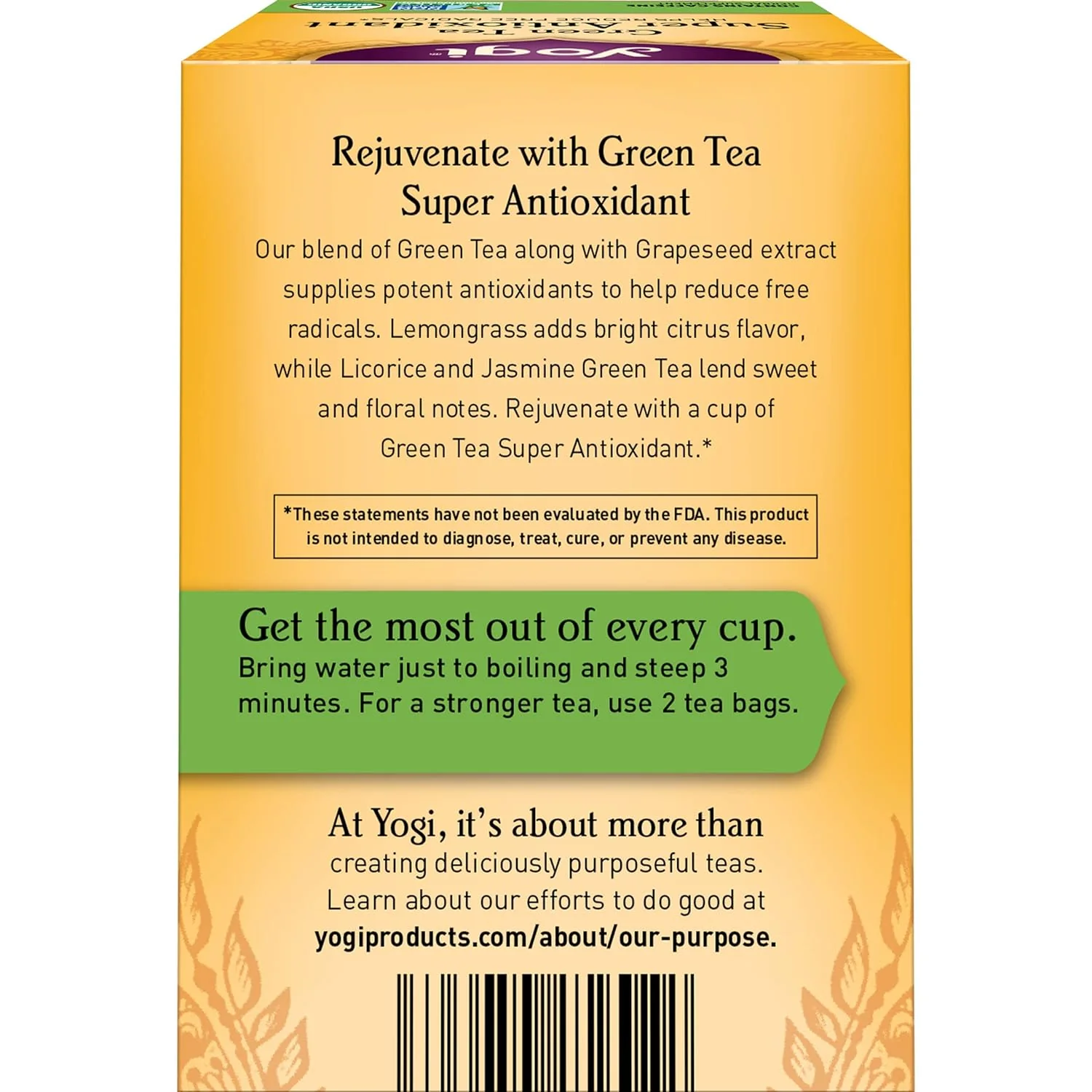 Yogi Tea Green Tea Antioxidant 16ct - Image 2