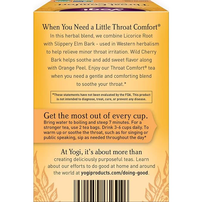Yogi Throat Comfort Tea Bags 16ct - Image 2