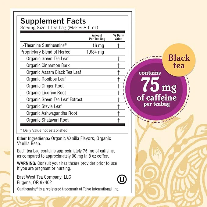 Yogi Vanilla Spice Perfect Energy Tea Bags 16ct - Image 2