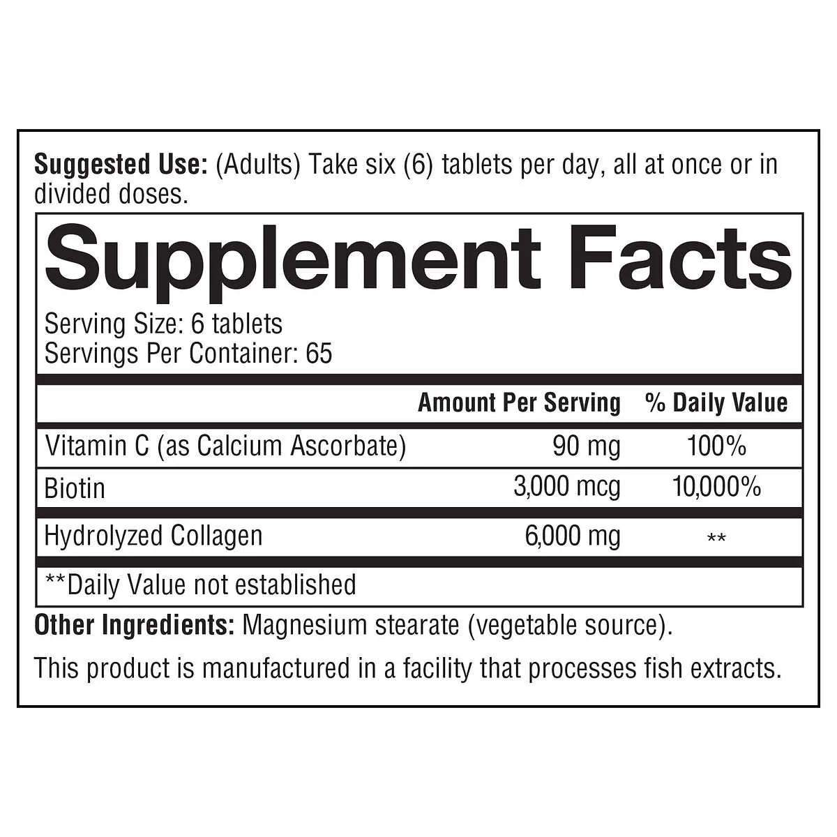 Youtheory Collagen Plus Biotin 390 Tablets - Image 3
