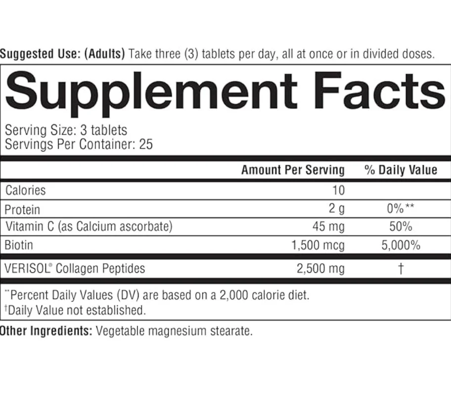 Youtheory Concentrated Effect Collagen, 75 Tablets - Image 2