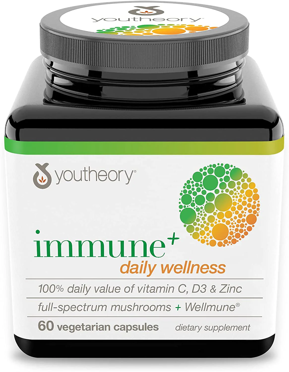 Youtheory Immune + Daily Wellness Vegetable Capsules 60