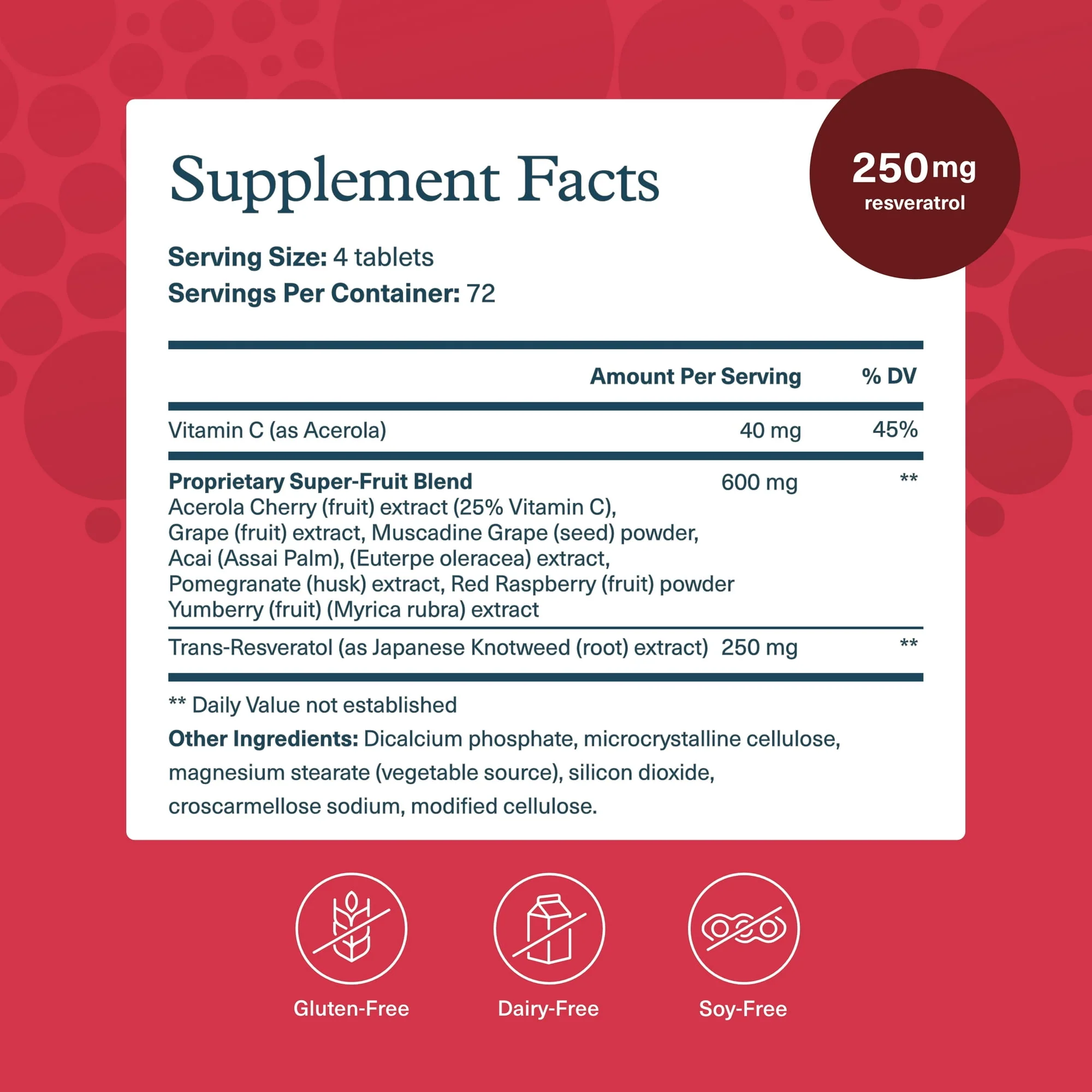 Youtheory Resveratrol Tablets 290ct - Image 2