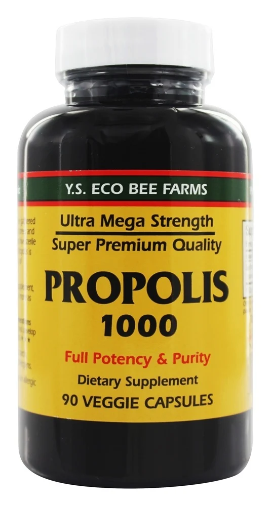 YS Organic Bee Farms - Propolis Caps 1000 mg. - 90 Capsules