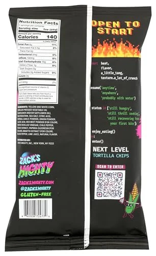 Zack's Mighty, Chile Lime Rolled Tortilla Chips, 7 Oz - Image 3