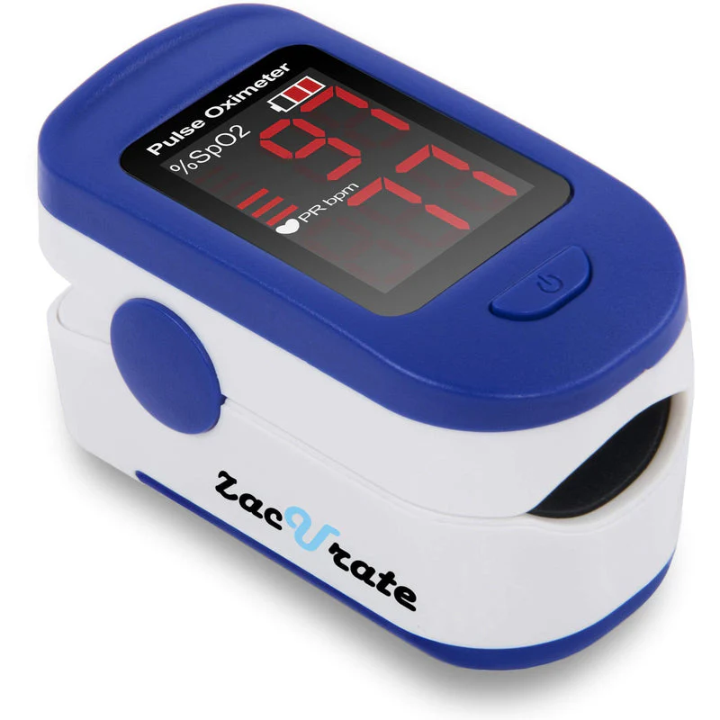 Zacurate® 500BL Sporting and Aviation Fingertip Pulse Oximeter Blood Oxygen Saturation Monitor (Navy Blue) - Image 2