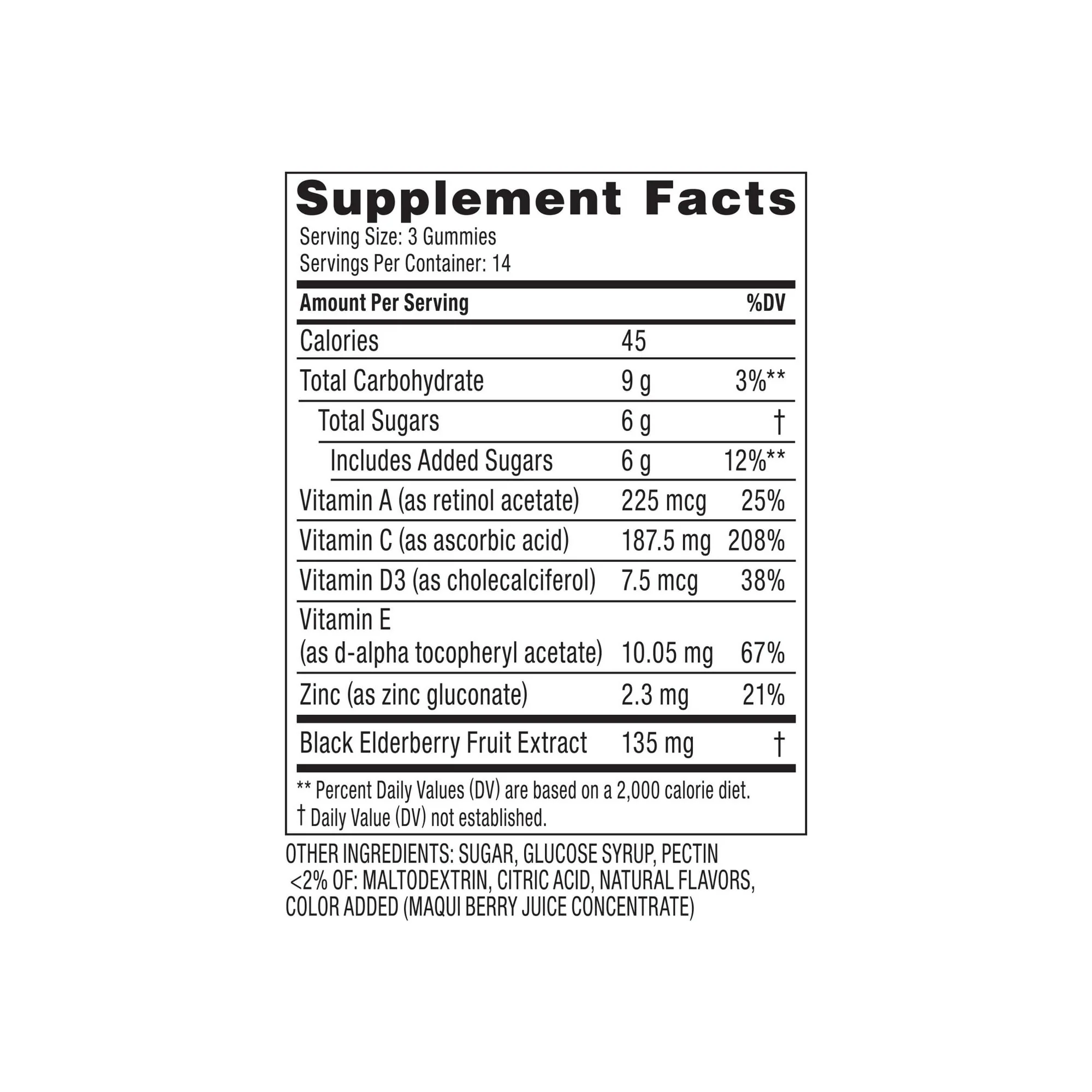 Zarbees Elderberry Immune Support Gummies 42ct - Image 2