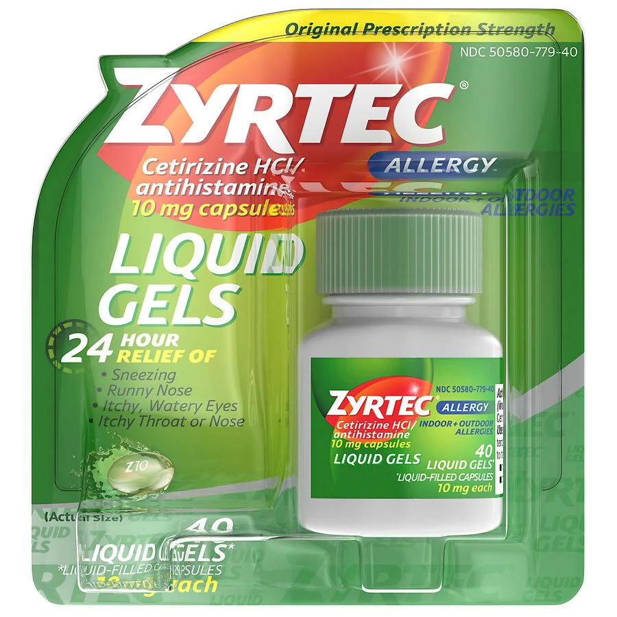 Zyrtec Allergy Relief Liquid Gels 10mg 40ct