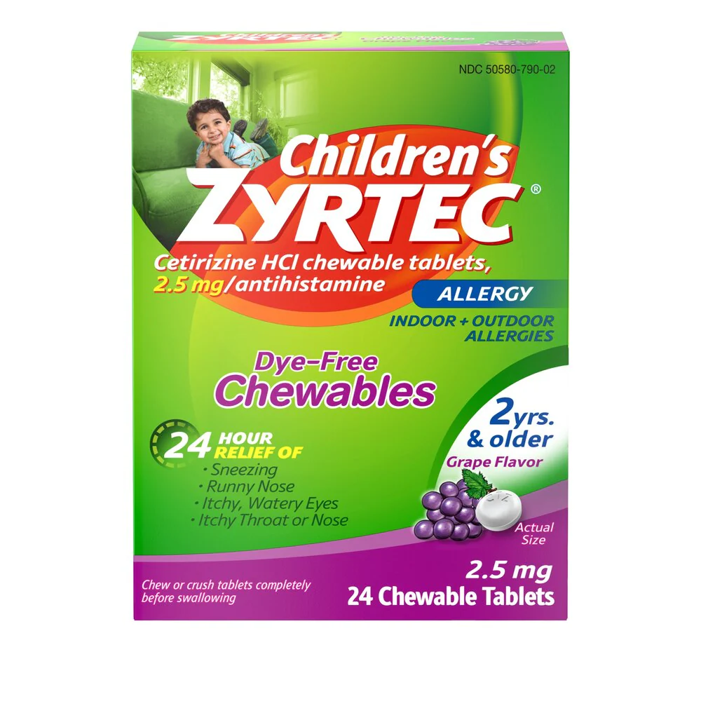 Zyrtec Children Allergy Chewables Grape 24ct